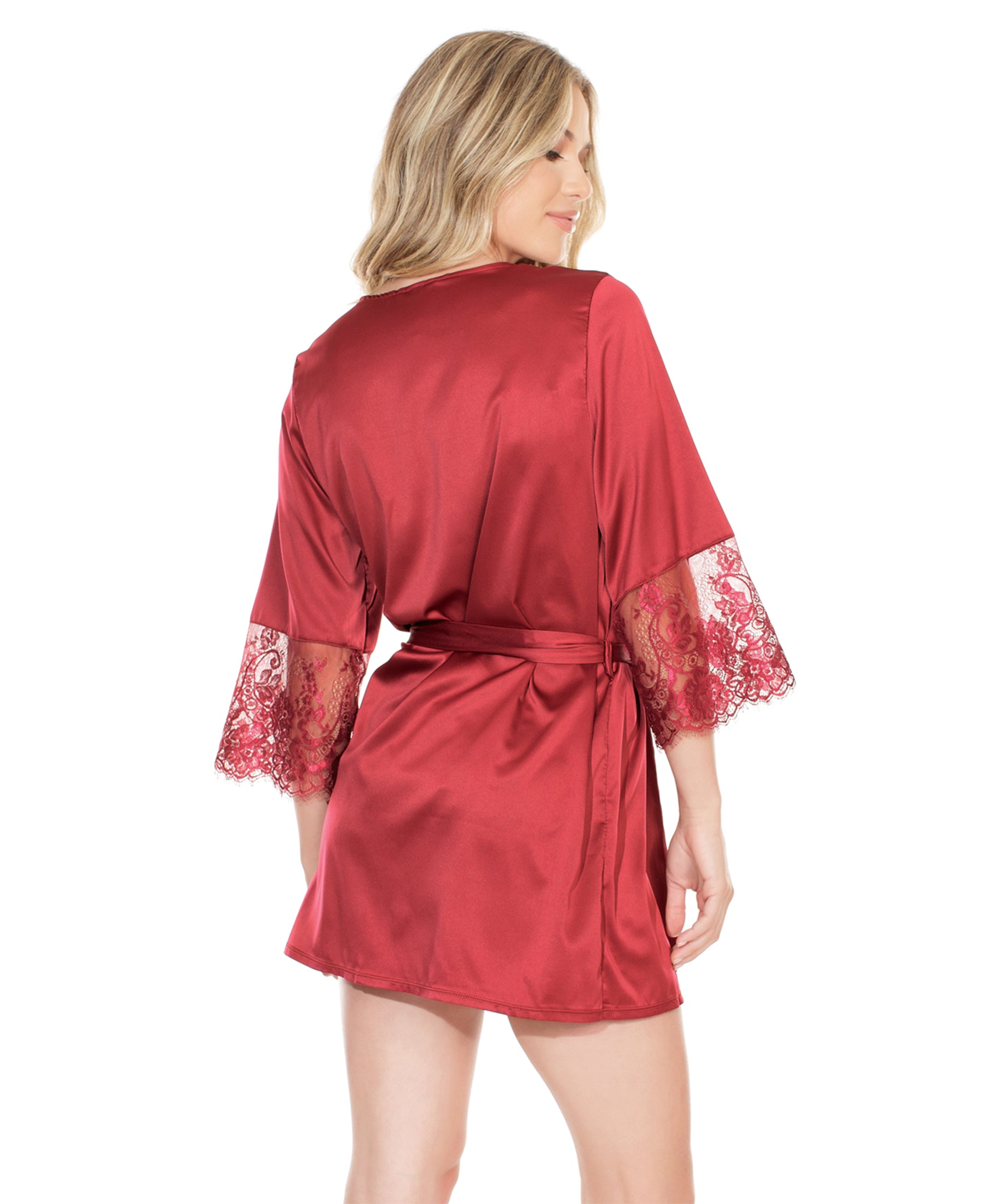 7224 Satin Robe rear view