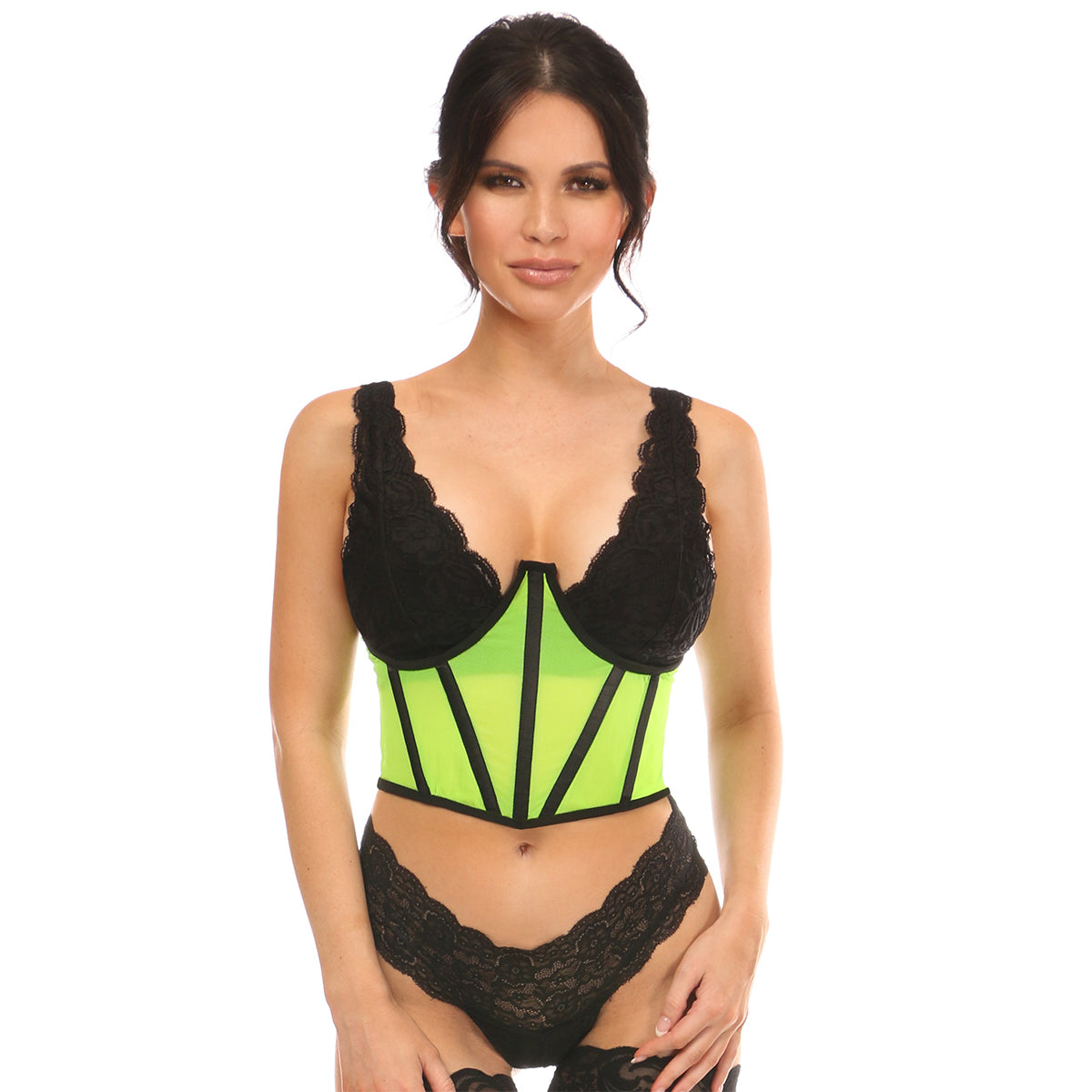 Lavish Mesh Open Cup Waist Cincher